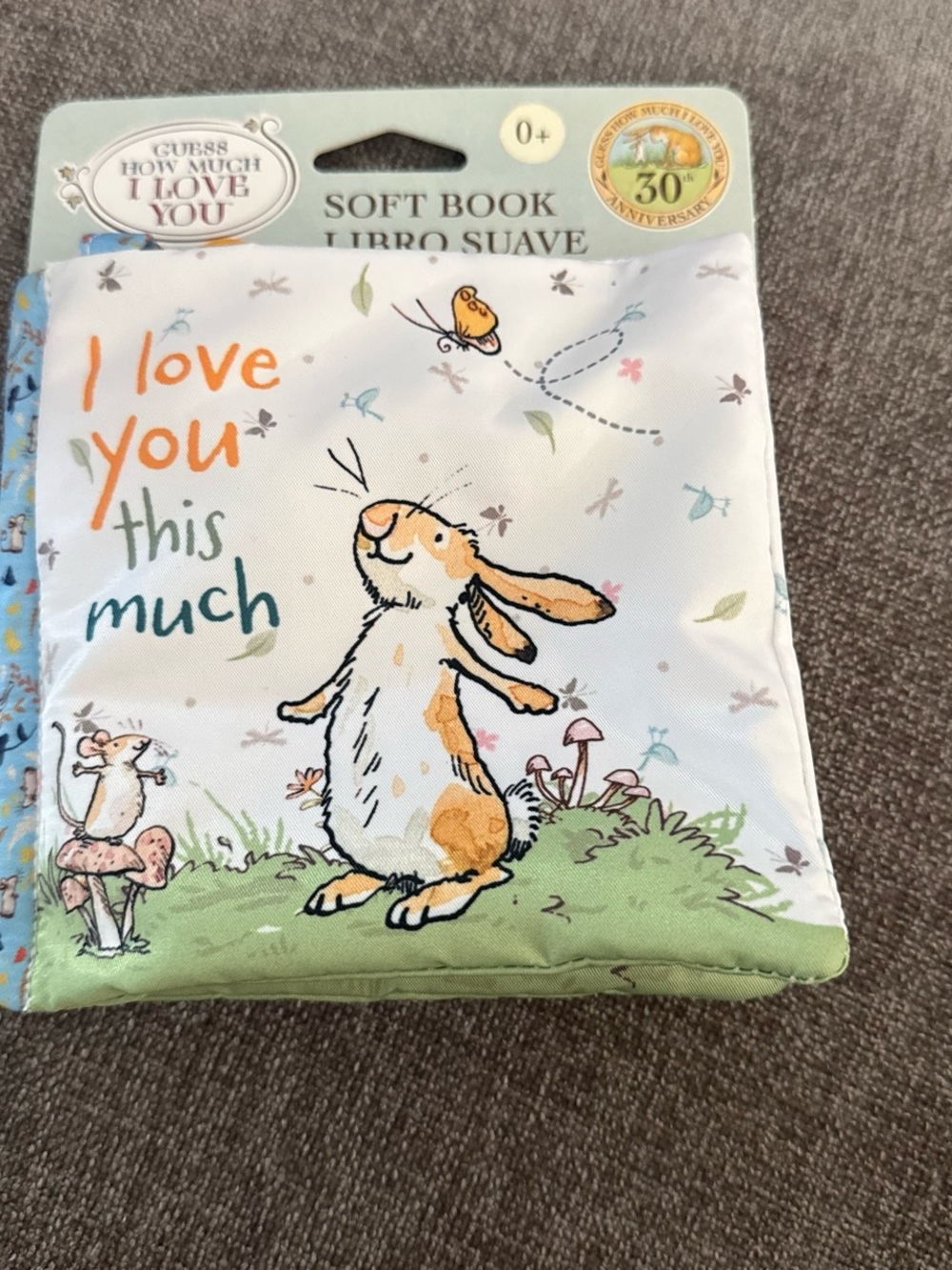 Guess How Much I Love You Soft Baby Book - Bunny Design - White & Green